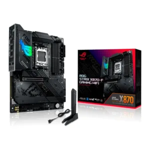 Placa Mãe Asus ROG Strix X870-F Gaming WIFI DDR5 Socket AMD AM5 ATX Chipset AMD X870