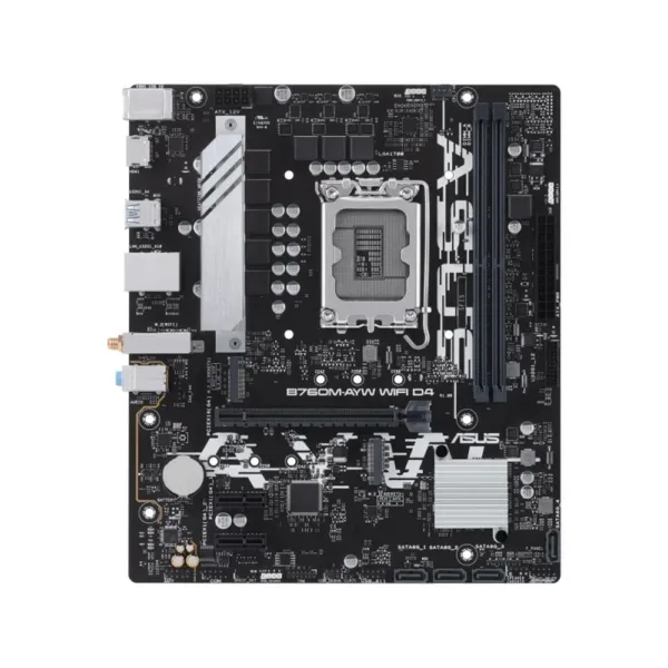 Placa Mãe ASUS LGA 1700 B760M-AYW Intel mATX DDR4 Wi-Fi Preto 90MB1EA0-M1EAY0