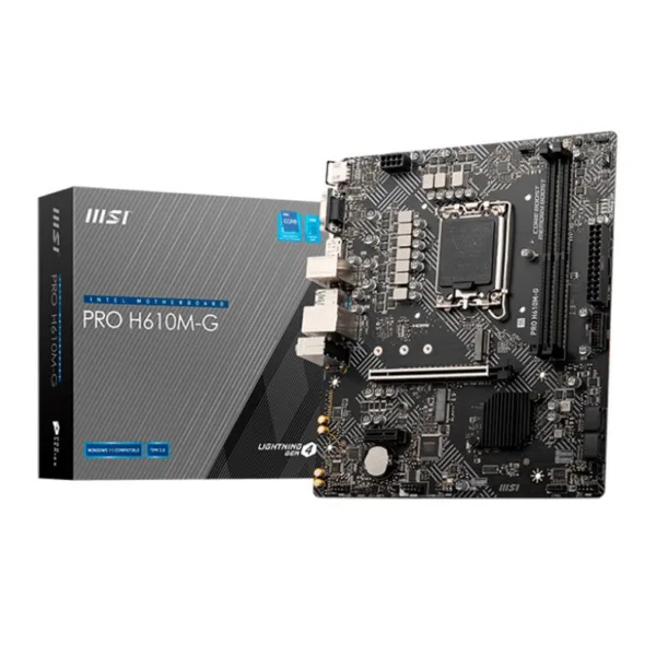 Placa Mãe MSI PRO LGA 1700 H610M-G DDR5 Chipset Intel H610