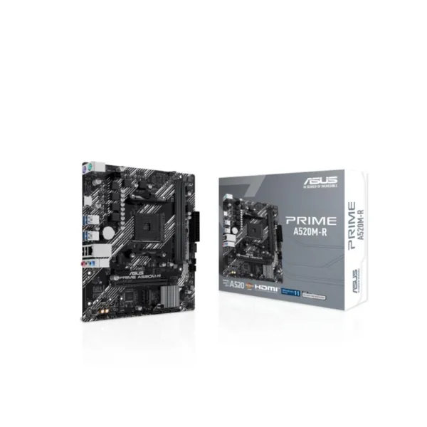 Placa Mãe ASUS PRIME A520M-R AM4 DDR4 M.2 Chipset A520 PCIe HDMI 90MB1H60-M0EAY0