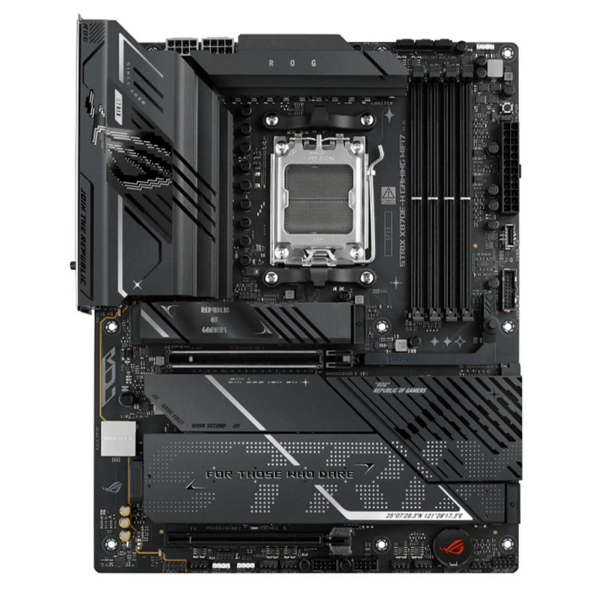 Placa Mãe Asus ROG Strix X870E-H Gaming WiFi7 Chipset X870E AMD AM5 ATX DDR5 90MB1M90-M0EAY0