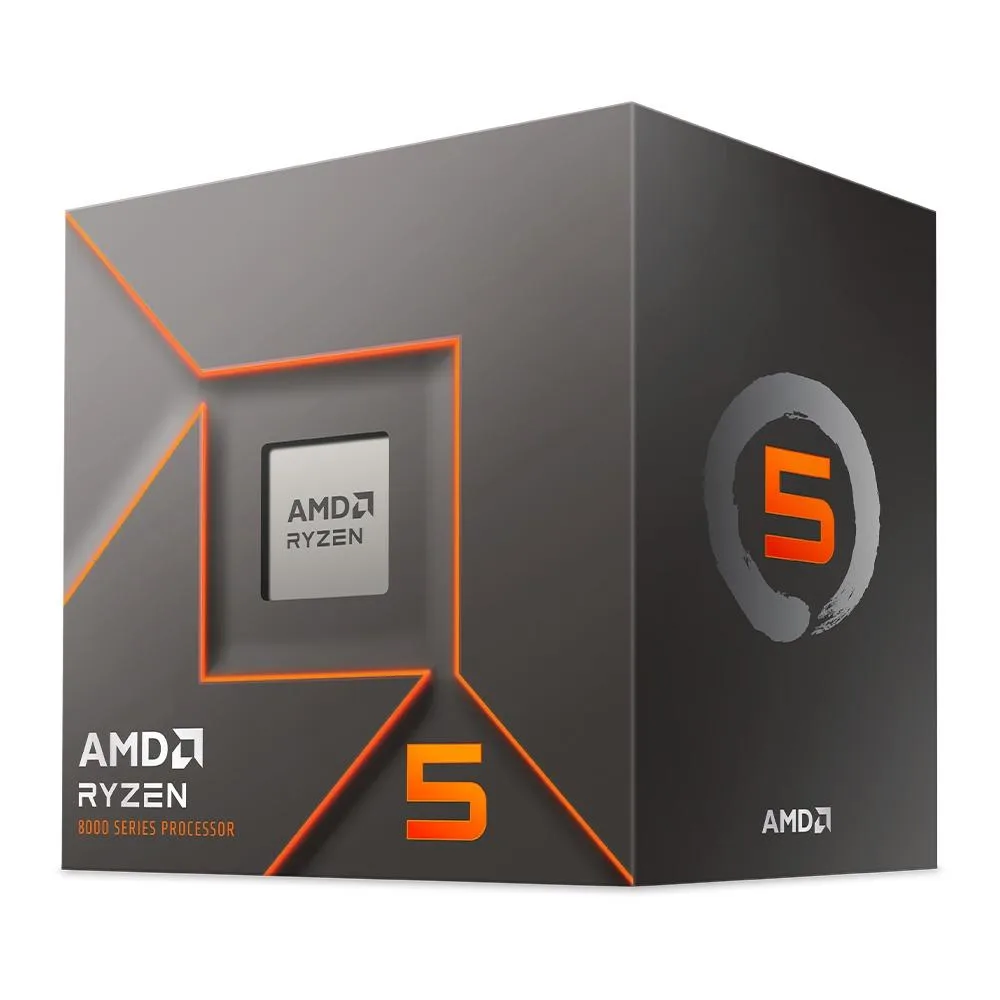 Processador AMD Ryzen 5 8400F 4.2 GHz (4.7 GHz Max Turbo) Cachê 22MB AM5 6 Núcleos 12 Threads 100-100001591BOX