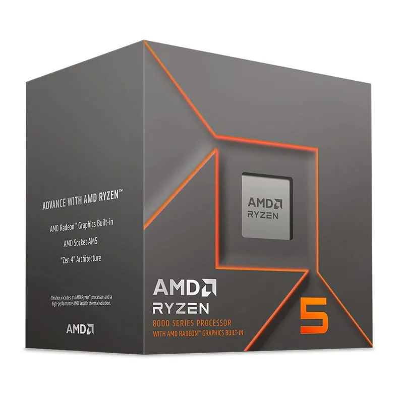 Processador AMD Ryzen 5 8500G 6-Core 12-Threads Cache 22MB AM5 Radeon Graphics 100-100000931BOX