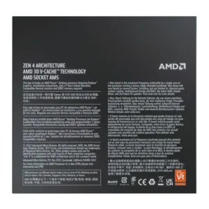 Processador AMD Ryzen 7 7800X3D 8-Core 16-Threads 5.0GHz Max Turbo Cache 104MB AM5 DDR5 100-100000910WOF
