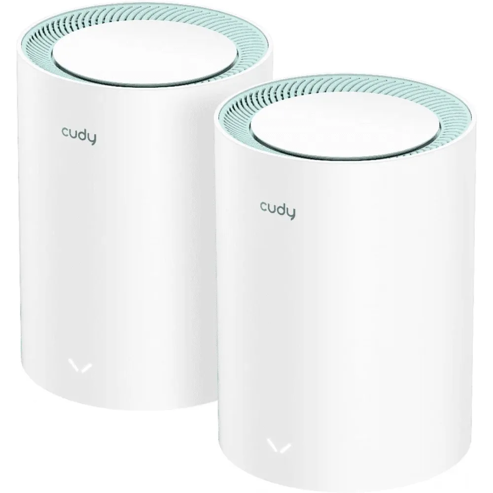 Kit Roteador Mesh Cudy M1300 AC1200 Gigabit Dual Band Wi-Fi 5 Branco 2 Unidades V2.0