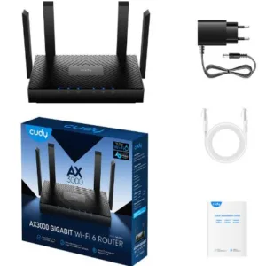 Roteador Cudy WR3000 AX3000 Wi-Fi 6 Dual Band 4 Portas Gigabit