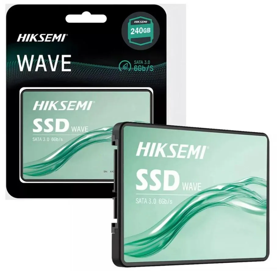 SSD 240GB Hiksemi SATA3 Wave Leitura/Gravação 530/400 MB/s HS-SSD-WAVE(S) 240G