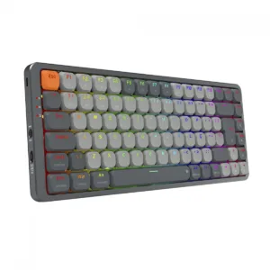 Teclado Mecânico Gamer Redragon Azure RGB Low-Profile Wireless Bluetooth Switch Brown ABNT2 Preto/Cinza K652GG-RGB-PRO (PT-BROWN)