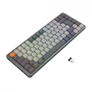 Teclado Mecânico Gamer Redragon Azure RGB Low-Profile Wireless Bluetooth Switch Brown ABNT2 Preto/Cinza K652GG-RGB-PRO (PT-BROWN)
