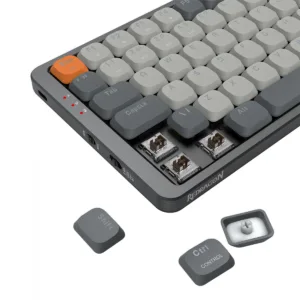 Teclado Mecânico Gamer Redragon Azure RGB Low-Profile Wireless Bluetooth Switch Brown ABNT2 Preto/Cinza K652GG-RGB-PRO (PT-BROWN)