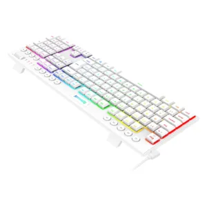 Teclado Redragon Gamer Horus RGB Switch Brown ABNT2 White K619W-RGB PT-BROWN