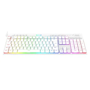 Teclado Redragon Gamer Horus RGB Switch Brown ABNT2 White K619W-RGB PT-BROWN