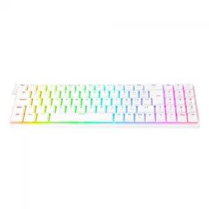 Teclado Mecânico Gamer Redragon Ashe RGB Branco Switch Red ABNT2 K626-KB-W (PT-RED)