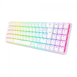 Teclado Mecânico Gamer Redragon Ashe RGB Branco Switch Red ABNT2 K626-KB-W (PT-RED)