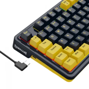 Teclado Mecânico Gamer Redragon ELF RGB ABNT2 K649PY-RGB PT Switch Melt Gold