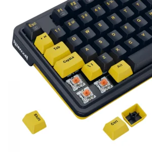Teclado Mecânico Gamer Redragon ELF RGB ABNT2 K649PY-RGB PT Switch Melt Gold