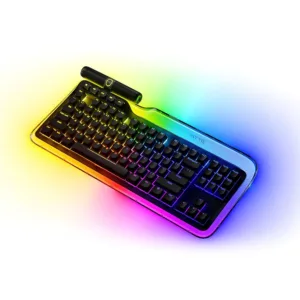 Teclado Hyte Gamer Mecânico Keeb Tkl Cristal / Preto Rgb Usb Type-C Switch Hyte Fluffy Lavanda Linear (Us) KB-HYTE-KEEB
