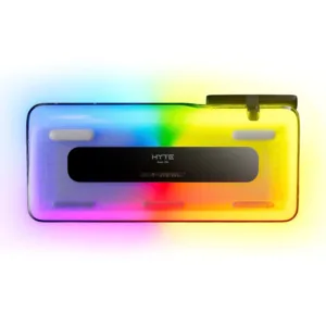 Teclado Hyte Gamer Mecânico Keeb Tkl Cristal / Preto Rgb Usb Type-C Switch Hyte Fluffy Lavanda Linear (Us) KB-HYTE-KEEB