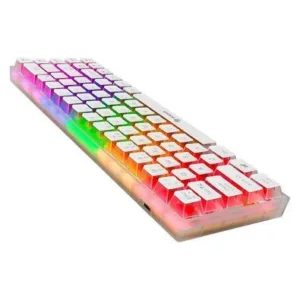 Teclado Mecânico Gamer Evolut Lumini EG217 Transparente Blue Switch USB com Fio