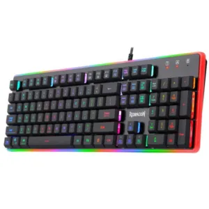 Teclado Gamer Redragon Dyaus 2 RGB Membrana Preto