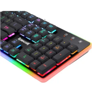 Teclado Gamer Redragon Dyaus 2 RGB Membrana Preto