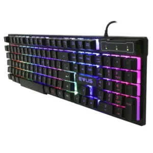 Teclado Gamer Evus TC-11B Jellybeans Preto com Design Compacto
