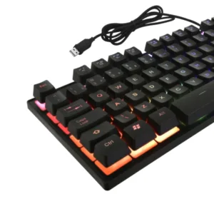 Teclado Gamer Evus TC-11B Jellybeans Preto com Design Compacto