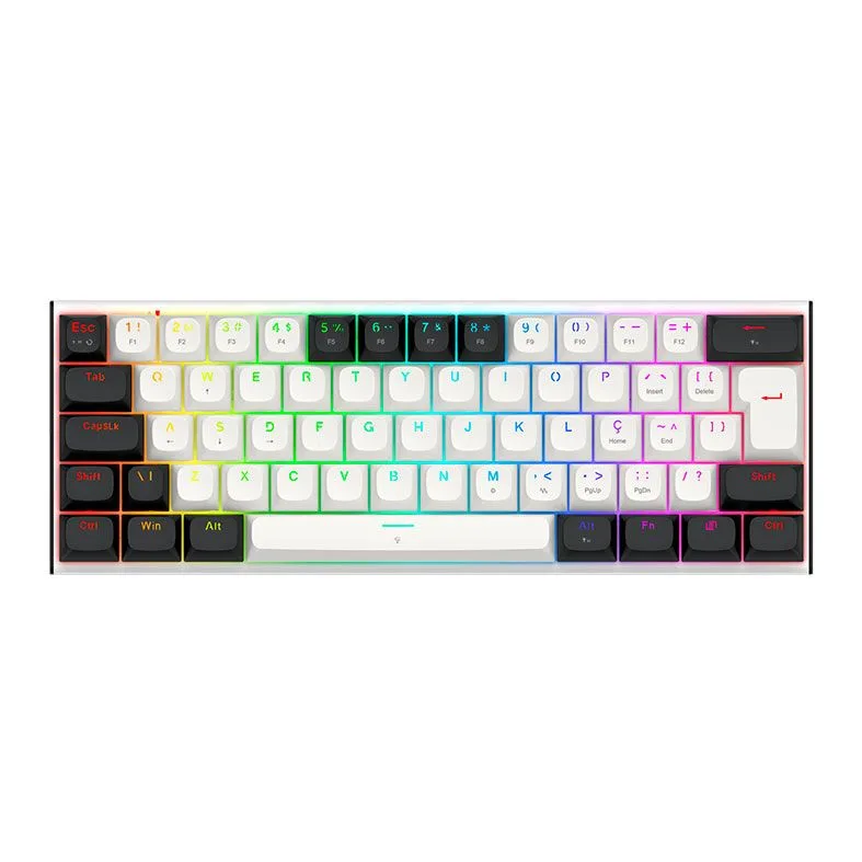 Teclado Magnético Gamer Redragon Fidd RGB K683BW-RGB-PT Switch Pink