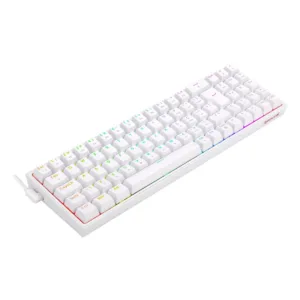 Teclado Mecânico Gamer Redragon Pollux RGB Branco Switch Blue ABNT2 K628-RGB-W (PT-BLUE)