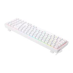 Teclado Mecânico Gamer Redragon Pollux RGB Branco Switch Blue ABNT2 K628-RGB-W (PT-BLUE)