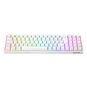 Teclado Mecânico Gamer Redragon Pollux RGB Branco Switch Blue ABNT2 K628-RGB-W (PT-BLUE)