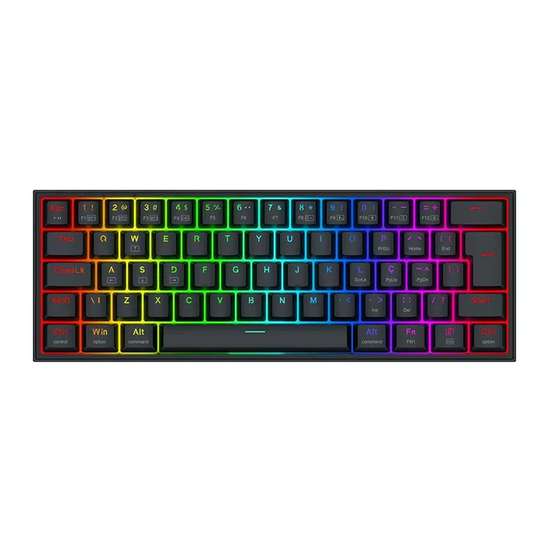 Teclado Mecânico Redragon Alcor RGB ABNT2 Switch RPC Linear Tri-Mode Preto K717B-RGB-PRO