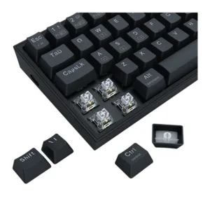 Teclado Mecânico Redragon Alcor RGB ABNT2 Switch RPC Linear Tri-Mode Preto K717B-RGB-PRO