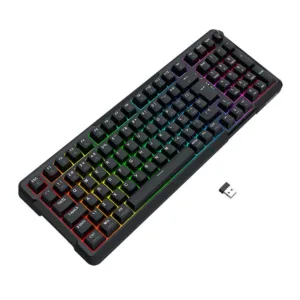 Teclado Redragon Mecânico Bluetooth Arlokks RGB ABNT2 Switch RPC Linear Tri-Mode Preto K742B