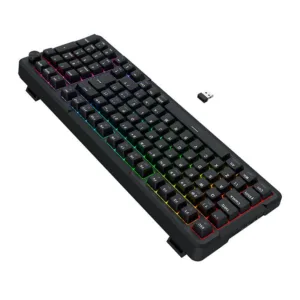 Teclado Redragon Mecânico Bluetooth Arlokks RGB ABNT2 Switch RPC Linear Tri-Mode Preto K742B