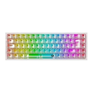 Teclado Mecânico Redragon Castor Pro RGB ABNT2 Switch Crystal Bluetooth Transparente K631CT-RGB-PRO