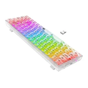 Teclado Mecânico Redragon Castor Pro RGB ABNT2 Switch Crystal Bluetooth Transparente K631CT-RGB-PRO