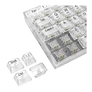Teclado Mecânico Redragon Castor Pro RGB ABNT2 Switch Crystal Bluetooth Transparente K631CT-RGB-PRO