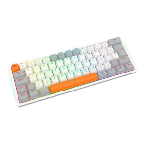 Teclado Mecânico Gamer Redragon Akali RGB Branco Switch Brown ABNT2 K642WGO-RGB-PT-BROWN