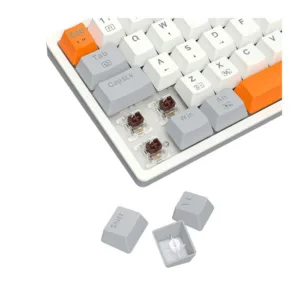 Teclado Mecânico Gamer Redragon Akali RGB Branco Switch Brown ABNT2 K642WGO-RGB-PT-BROWN