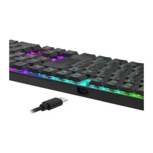 Teclado Mecânico Redragon Gamer Apas RGB ABNT2 Switch Marrom Preto K535-KB