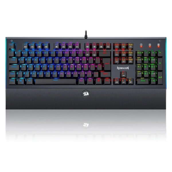 Teclado Mecânico Gamer Redragon Aryaman RGB Switch Blue Full Size ABNT2 USB Preto K569RGB (PT-BLUE) V2