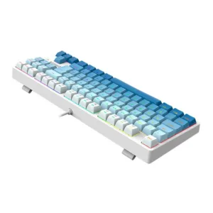 Teclado Mecânico Gamer Redragon Daksa RGB Branco e Azul Switch Brown ABNT2 K576GB-RGB-PT-BROWN