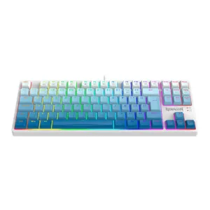 Teclado Mecânico Gamer Redragon Daksa RGB Branco e Azul Switch Brown ABNT2 K576GB-RGB-PT-BROWN