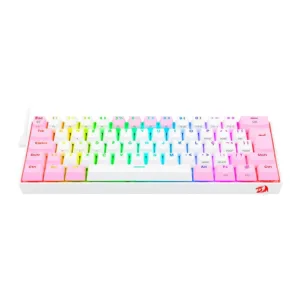 Teclado Redragon Mecânico Gamer Draconic PRO RGB Wireless Switch Marrom Branco e Rosa K530WP-RGB-PRO-PT-BROWN