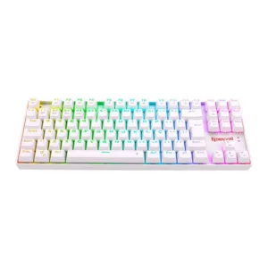 Teclado Redragon Mecânico Gamer Kumara Pro RGB Wireless Switch Blue Branco K552RGB-BRS-W-PT-BLUE