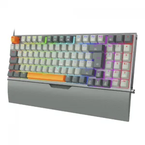 Teclado Redragon Mecânico Gamer Olaf RGB, Switch Dust-Proof Brown ABNT2 Black/Gray K648GG-RGB (PT-BROWN)