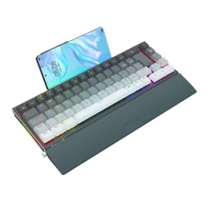 Teclado Mecânico Gamer Redragon Shaco RGB Cinza Switch Brown ABNT2 K641G-GW-RGB-PT-BROWN