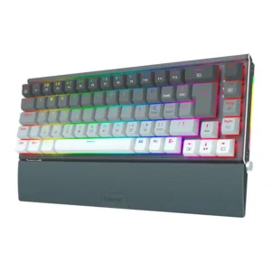Teclado Mecânico Gamer Redragon Shaco RGB Cinza Switch Brown ABNT2 K641G-GW-RGB-PT-BROWN