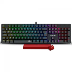 Teclado Mecânico Gamer Redragon Sindri Rainbow Switch Brown Full Size ABNT2 USB Preto K671 (PT-BROWN)